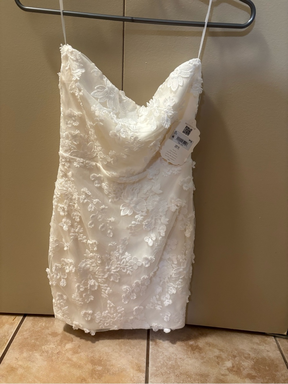 Altar'd State Ivory Floral Lace Mini Dress
